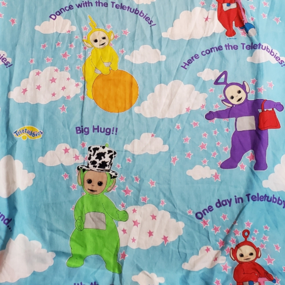 Vintage 1998 Teletubbies Twin fitted Sheet
